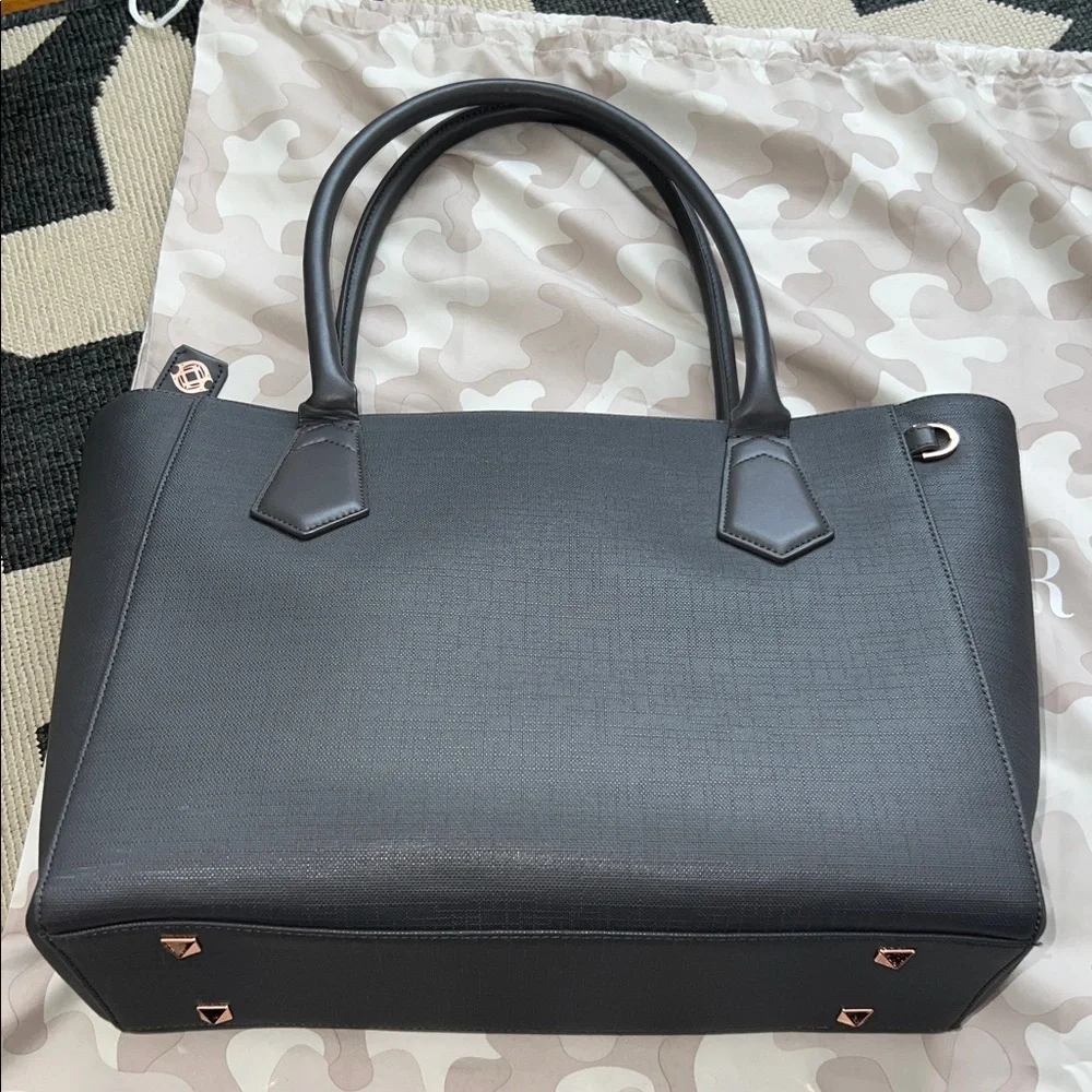 Dagne Dover Graphite Grey Signature Tote Bag